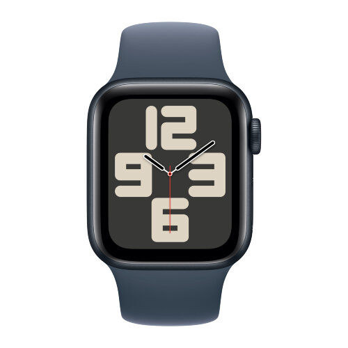 Apple Watch SE (2023) 40mm, Midnight Aluminum Case with Sport Band - Storm Blue (Синий)