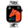 Apple Watch Hermes Series 12 42mm, классический белый ремешок (принт лошади)