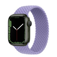 Apple Watch Series 7 41 мм, зеленый алюминий, плетеный монобраслет «Английская лаванда»