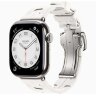 Apple Watch Hermes Series 11 42mm, спортивный ремешок Kilim белого цвета
