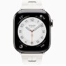 Apple Watch Hermes Series 11 42mm, спортивный ремешок Kilim белого цвета