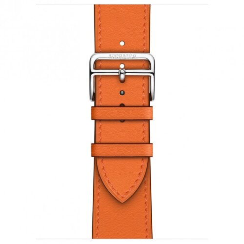 Apple Watch Ultra 3 Hermes 49mm, классический кожаный оранжевый ремешок