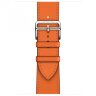 Apple Watch Ultra 3 Hermes 49mm, классический кожаный оранжевый ремешок
