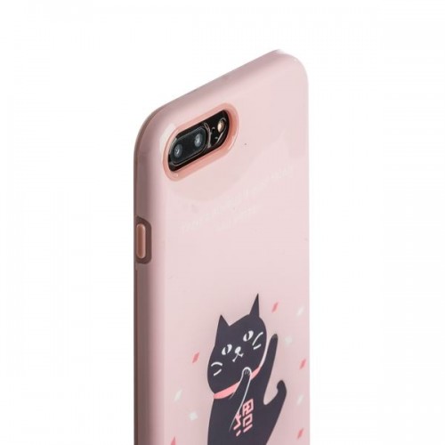 Набор iBacks Lady's Танцующий Кот для iPhone 8 Plus и 7 Plus - Розовый