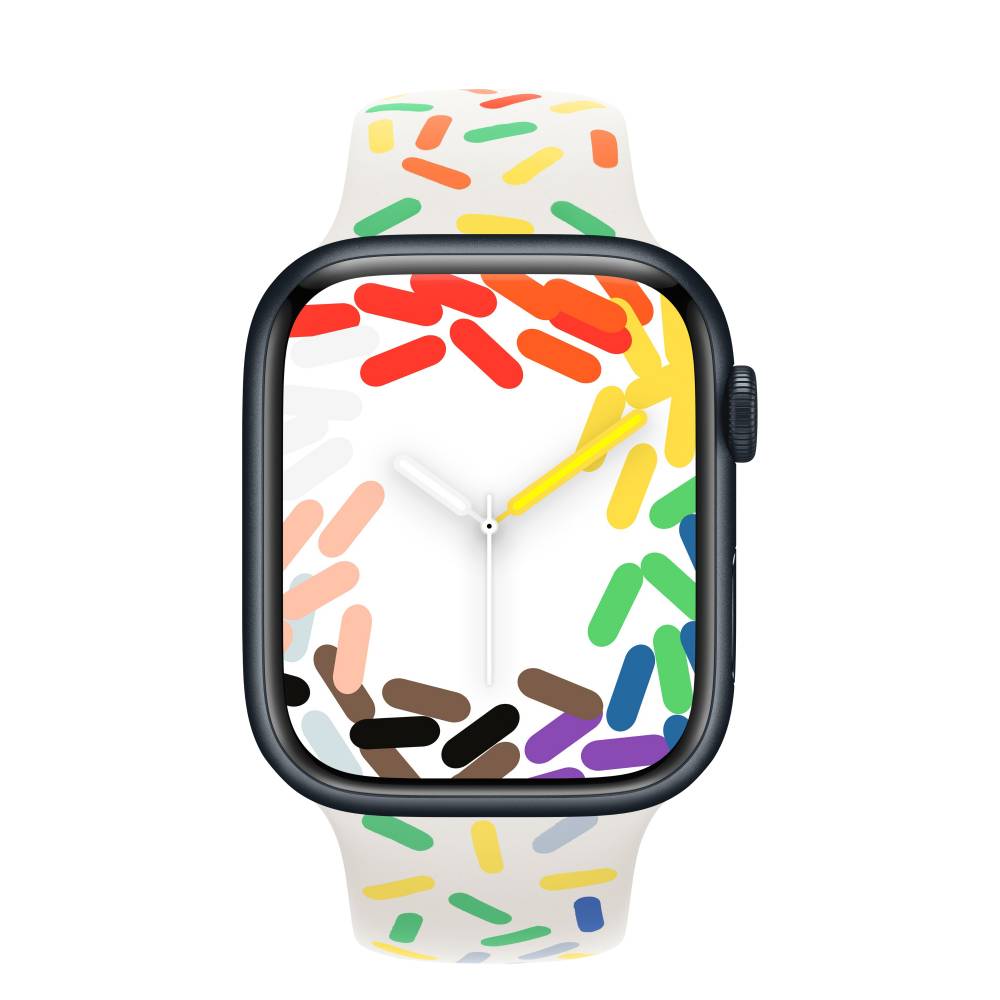 Apple Watch 9 Aluminum Midnight 41mm Pride Edition band