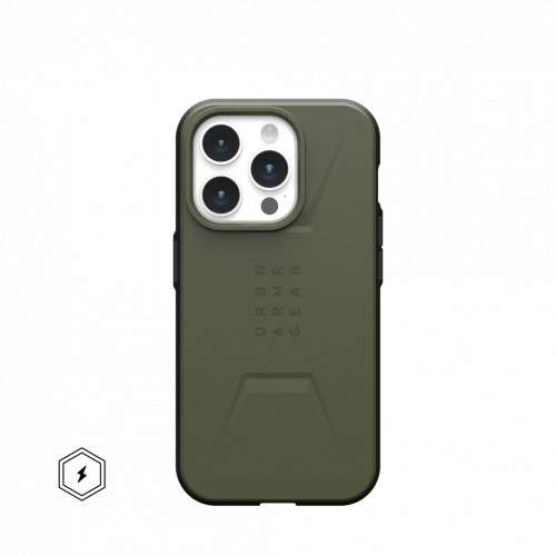 Защитный чехол Uag Civilian для iPhone 15 Pro Max с MagSafe - Оливковый (Olive Drab)