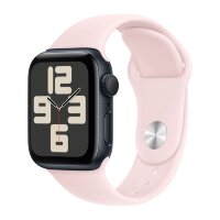 Apple Watch SE (2023) 40mm, Midnight Aluminum Case with Sport Band - Light Pink (Розовый)