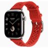 Apple Watch Hermes Series 12 42mm, ремешок из текстильного трикотажа красный