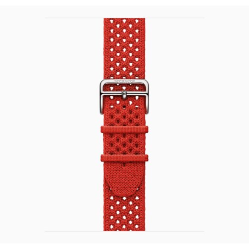Apple Watch Hermes Series 12 42mm, ремешок из текстильного трикотажа красный