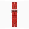 Apple Watch Hermes Series 12 42mm, ремешок из текстильного трикотажа красный