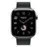 Apple Watch Hermes Series 11 46mm, ремешок классический кожаный черного цвета