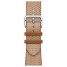 Apple Watch Ultra 3 Hermes 49mm, клетчатый ремешок из плетеного нейлона золотой с белым
