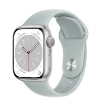 Apple Watch Series 8 41mm, Silver Aluminum Case with Sport Band - Succulent