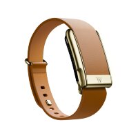 Кожаный ремешок для фитнес-браслета WHOOP 5.0, LeatherLuxe Tapered Band Camel/Gold L/XL