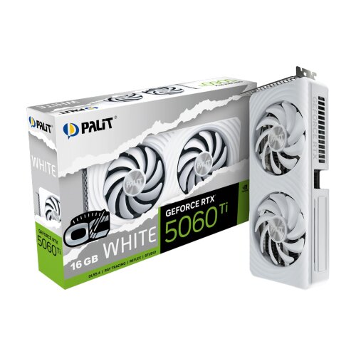 Видеокарта NVIDIA PALIT GeForce RTX 5060 Ti White OC 16GB