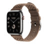 Ремешок Hermes для Apple Watch 45mm Beige de Weimar Tricot Single Tour - Коричневый