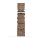 Ремешок Hermes для Apple Watch 46mm Beige de Weimar Tricot Single Tour - Коричневый
