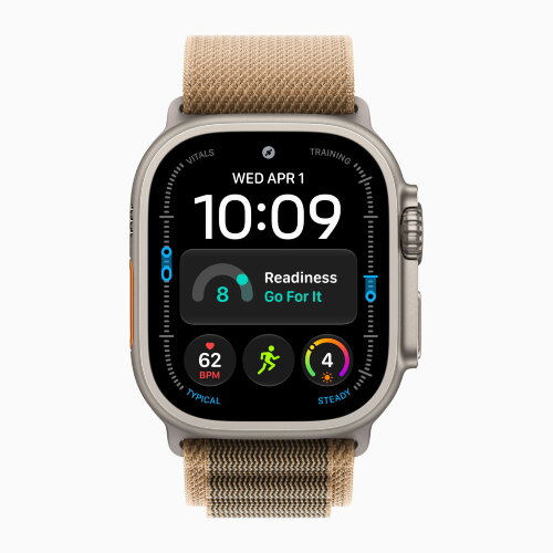 Apple Watch Ultra 4 49mm Titanium Case with Desert Alpine Loop (L)