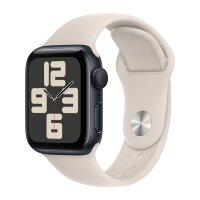 Apple Watch SE (2023) 40mm, Midnight Aluminum Case with Sport Band - Starlight (Бежевый)