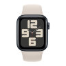 Apple Watch SE (2023) 40mm, Midnight Aluminum Case with Sport Band - Starlight (Бежевый)