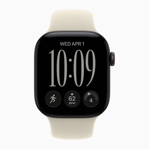 Apple Watch Series 12 42mm, Black Aluminum Case with Sport Band - Sand