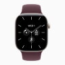 Apple Watch Series 12 42mm, Pearl White Ceramic Case with Sport Band - Burgundy