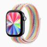 Apple Watch Series 12 46mm, Night Blue Ceramic Case with Sport Loop - Pride Edition