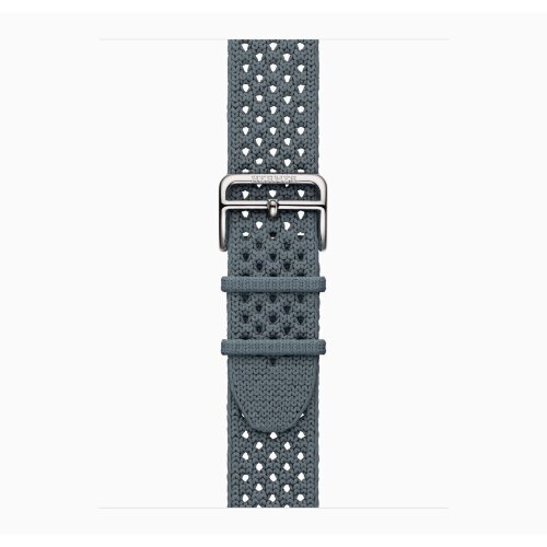 Apple Watch Hermes Series 12 42mm, ремешок из текстильного трикотажа сине-серый