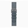 Apple Watch Hermes Series 12 42mm, ремешок из текстильного трикотажа сине-серый