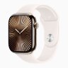 Apple Watch Series 10 46mm, Gold Titanium Case with Sport Band - Light Blush