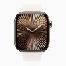 Apple Watch Series 10 46mm, Gold Titanium Case with Sport Band - Light Blush