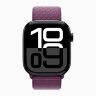 Apple Watch Series 10 42mm, Jet Black Aluminum Case with Sport Loop - Plum