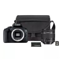 Canon EOS 2000D Black + EF-S 18-55mm IS II Lens + Shoulder Bag + SD Card Kit