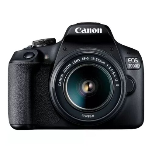 Canon EOS 2000D Black + EF-S 18-55mm IS II Lens + Shoulder Bag + SD Card Kit