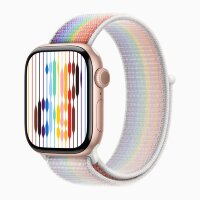 Apple Watch Series 11 46mm, Rose Gold Aluminum Case with Sport Loop - Pride Edition