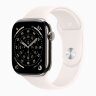 Apple Watch Series 11 46mm, Natural Titanium Case with Sport Band - Light Blush