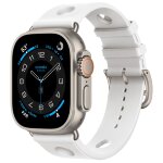 Apple Watch Ultra 3 Hermes 49mm, спортивный ремешок Scub’H Diving белого цвета