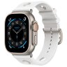 Apple Watch Ultra 3 Hermes 49mm, спортивный ремешок Scub’H Diving белого цвета