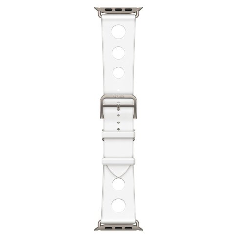 Apple Watch Ultra 3 Hermes 49mm, спортивный ремешок Scub’H Diving белого цвета