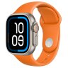 Apple Watch Ultra 3 Hermes 49mm, оранжевый силиконовый спортивный ремешок