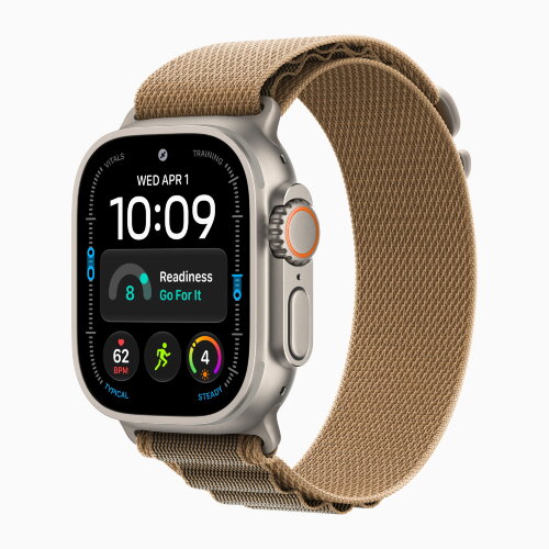 Apple Watch Ultra 4 49mm Titanium Case with Desert Alpine Loop (M)
