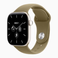 Apple Watch Series 12 42mm, Pearl White Ceramic Case with Sport Band - Olive