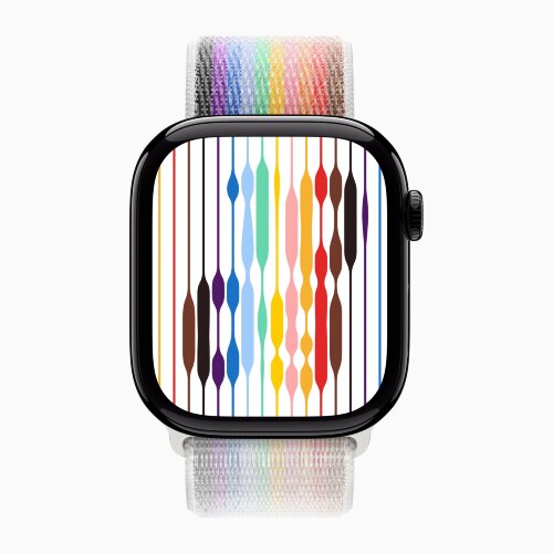 Apple Watch Series 10 42mm, Jet Black Aluminum Case with Sport Loop - Pride Edition
