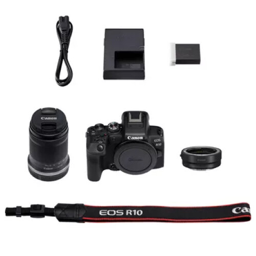 Canon EOS R10 Mirrorless Camera + RF-S 18-150mm F3.5-6.3 IS STM Lens + Mount Adapter EF-EOS R