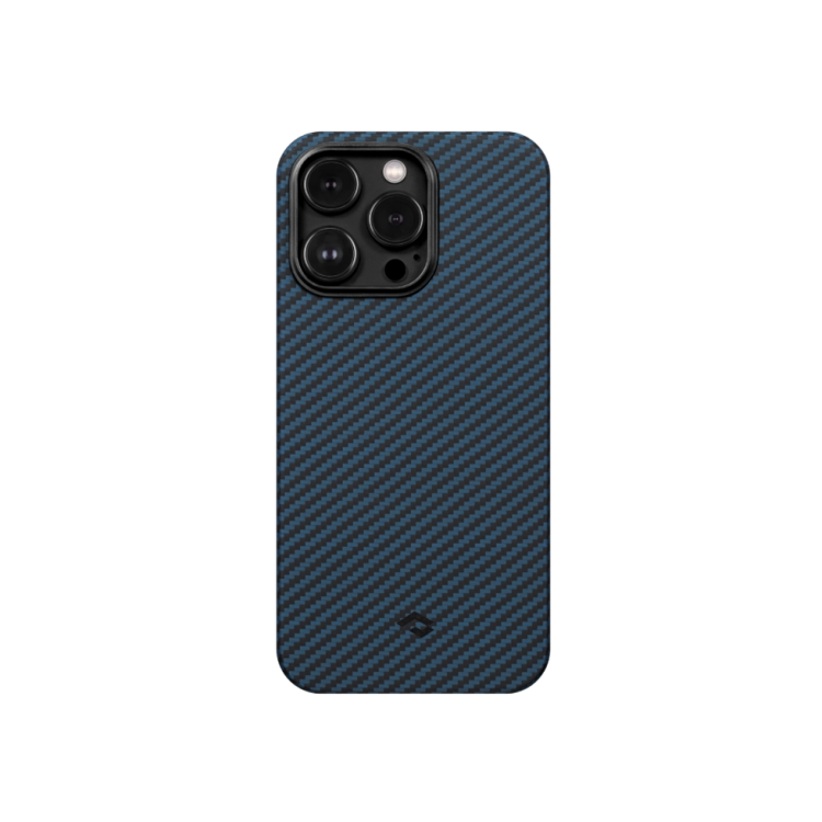 Чехол PITAKA MagEZ Case 3 для iPhone 14 Pro с MagSafe - 1500D черный/голубой (твил)