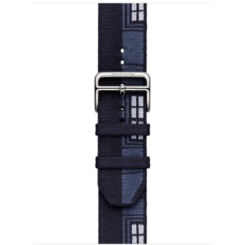 Apple Watch Ultra 3 Hermes 49mm, трикотажный ремешок синего цвета