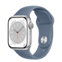 Apple Watch Series 8 41mm, Silver Aluminum Case with Sport Band - Slate Blue