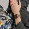 Apple Watch Hermes Series 9 45mm, классический кожаный ремешок коричневого цвета
