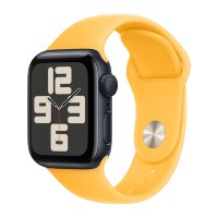 Apple Watch SE (2023) 40mm, Midnight Aluminum Case with Sport Band - Sunshine (Оранжевый)