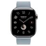Apple Watch Hermes Series 12 42mm, классический кожаный светло-голубой ремешок